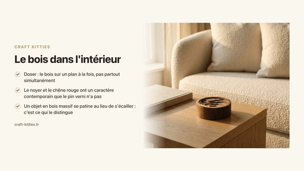 Le bois dans l'intérieur : comment l'intégrer sans faire rustique ni chalet années 80 — Craft Kitties