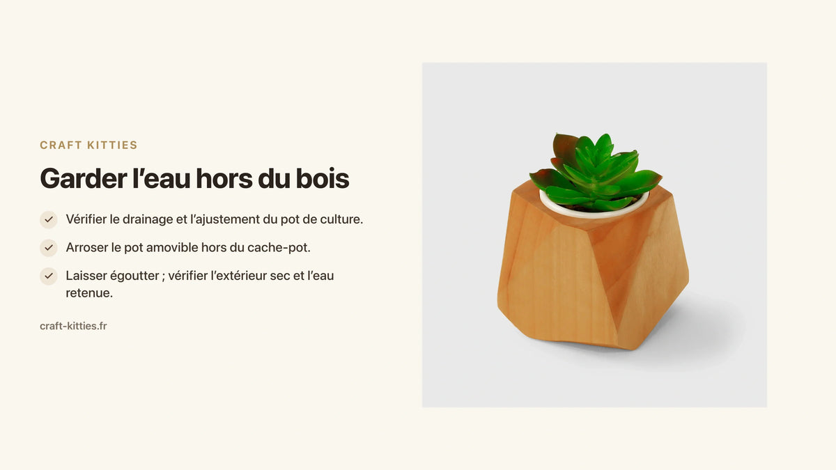 Cache-pot en bois au bureau : séparer le pot de culture et le bois — Craft Kitties