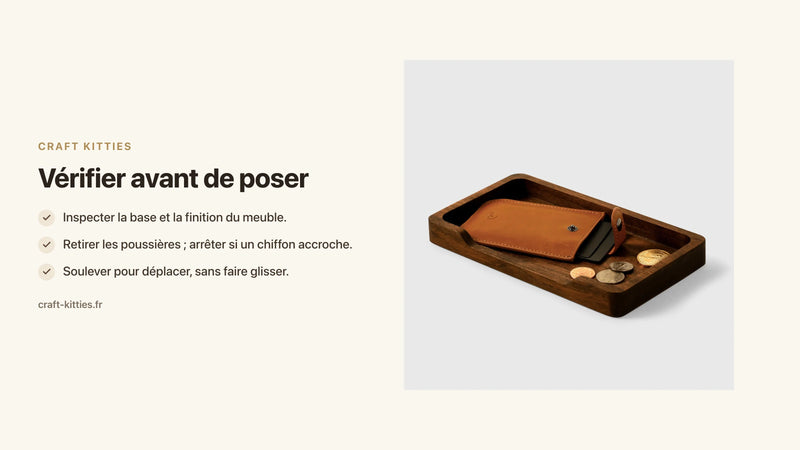Un plateau en bois raye-t-il le meuble ? Vérifier la base et l'usage — Craft Kitties
