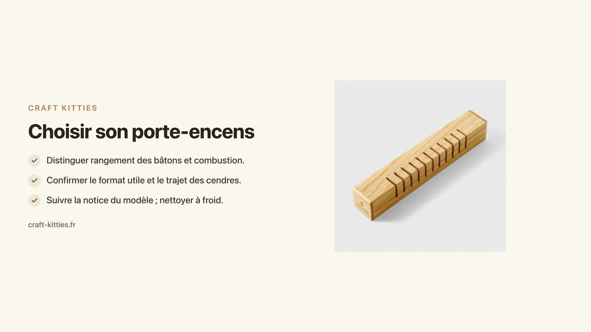 Porte-encens en bois : format, cendres et précautions de choix — Craft Kitties