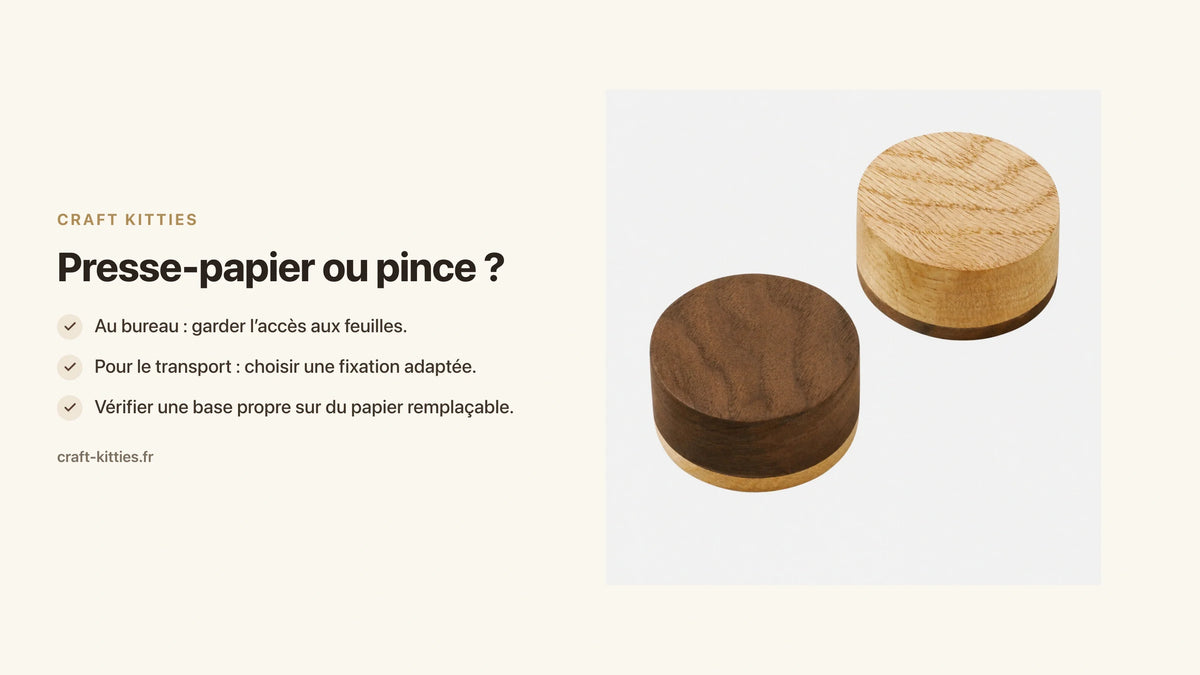 Presse-papier ou pince : quel choix pour vos documents ? — Craft Kitties