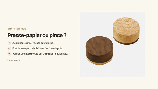 Presse-papier ou pince : quel choix pour vos documents ? — Craft Kitties