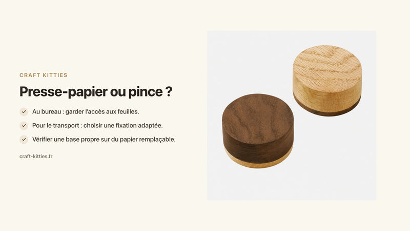 Presse-papier ou pince : quel choix pour vos documents ? — Craft Kitties