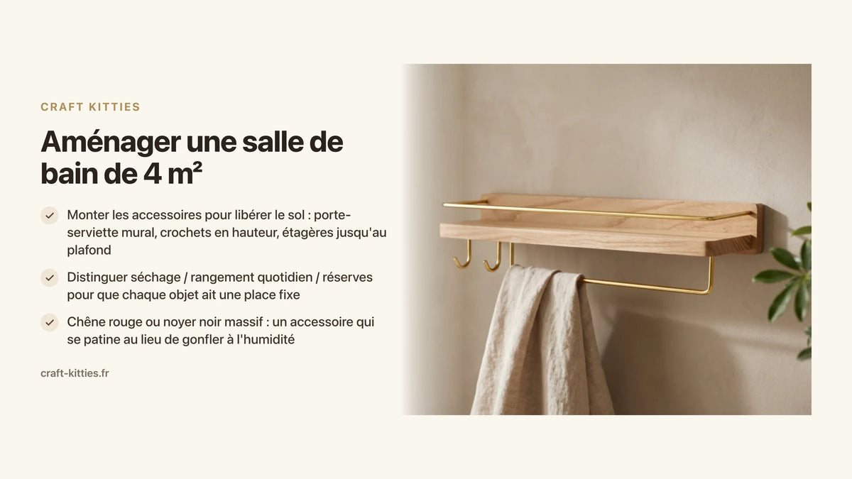 Aménager une salle de bain de 4 m² : 12 idées pour gagner de l'espace — Craft Kitties
