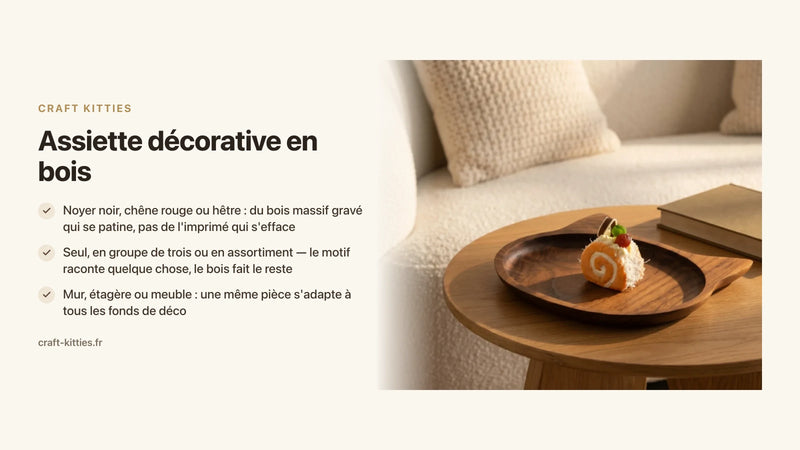 Assiette décorative en bois : le guide d'achat pour décorer votre intérieur — Craft Kitties