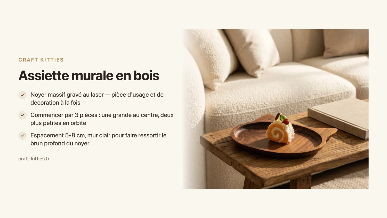Assiette murale en bois : comment créer une composition murale réussie ? — Craft Kitties