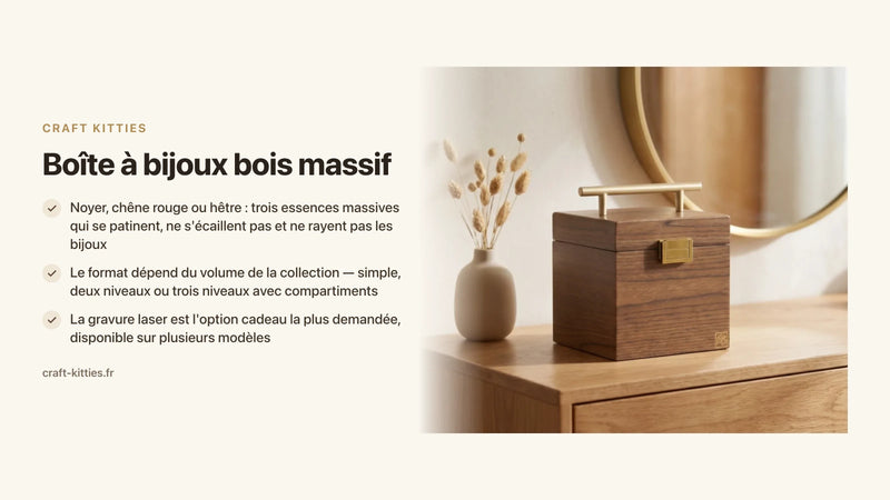Boîte à bijoux bois massif : pourquoi c'est la meilleure option — Craft Kitties