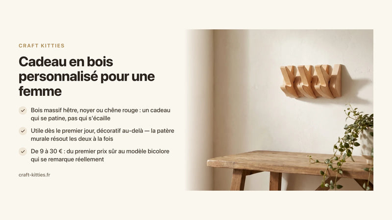 Cadeau en bois personnalisé pour une femme : les options qui marquent — Craft Kitties
