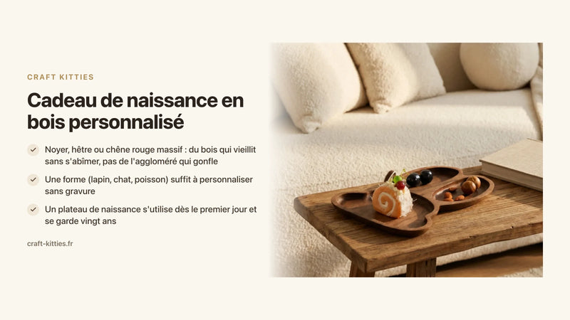 Cadeau de naissance en bois personnalisé : les pièces qui gardent leur valeur — Craft Kitties