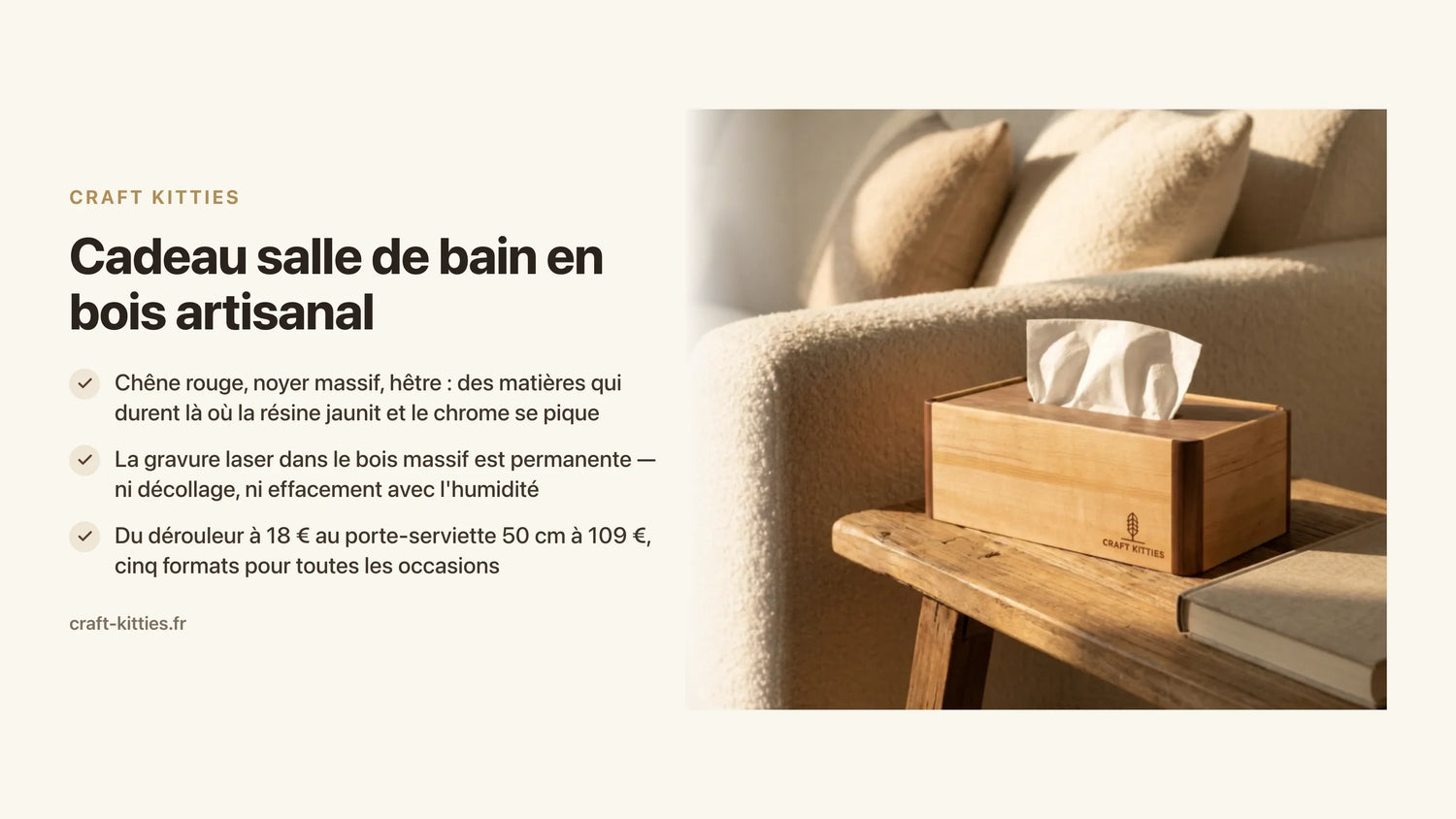 Cadeau salle de bain en bois artisanal : 10 idées originales et durables — Craft Kitties