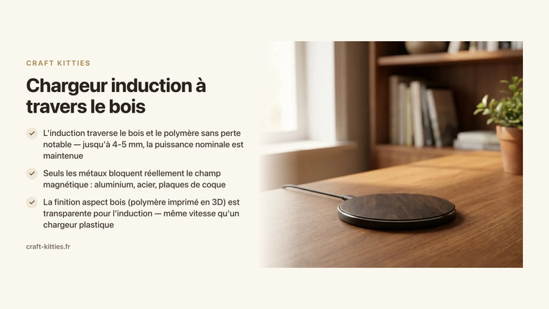 Chargeur induction à travers le bois : comment ça marche ? — Craft Kitties
