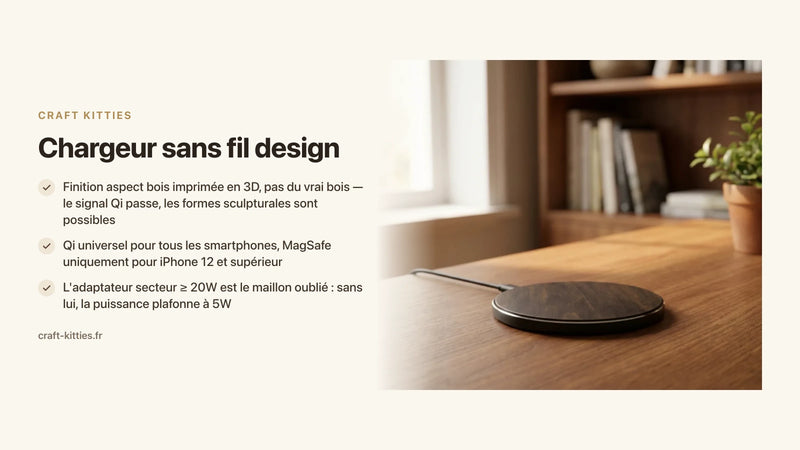 Chargeur sans fil design : le cadeau tech qui s'intègre au déco — Craft Kitties