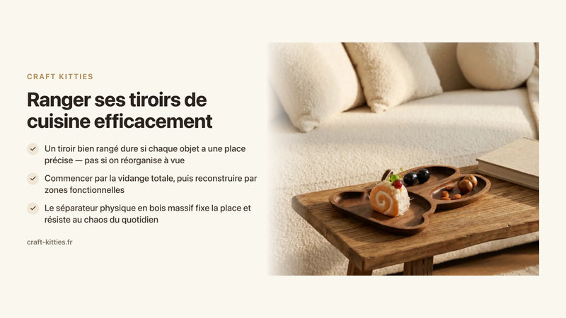 Ranger ses tiroirs de cuisine efficacement : zones, séparations et méthode durable — Craft Kitties