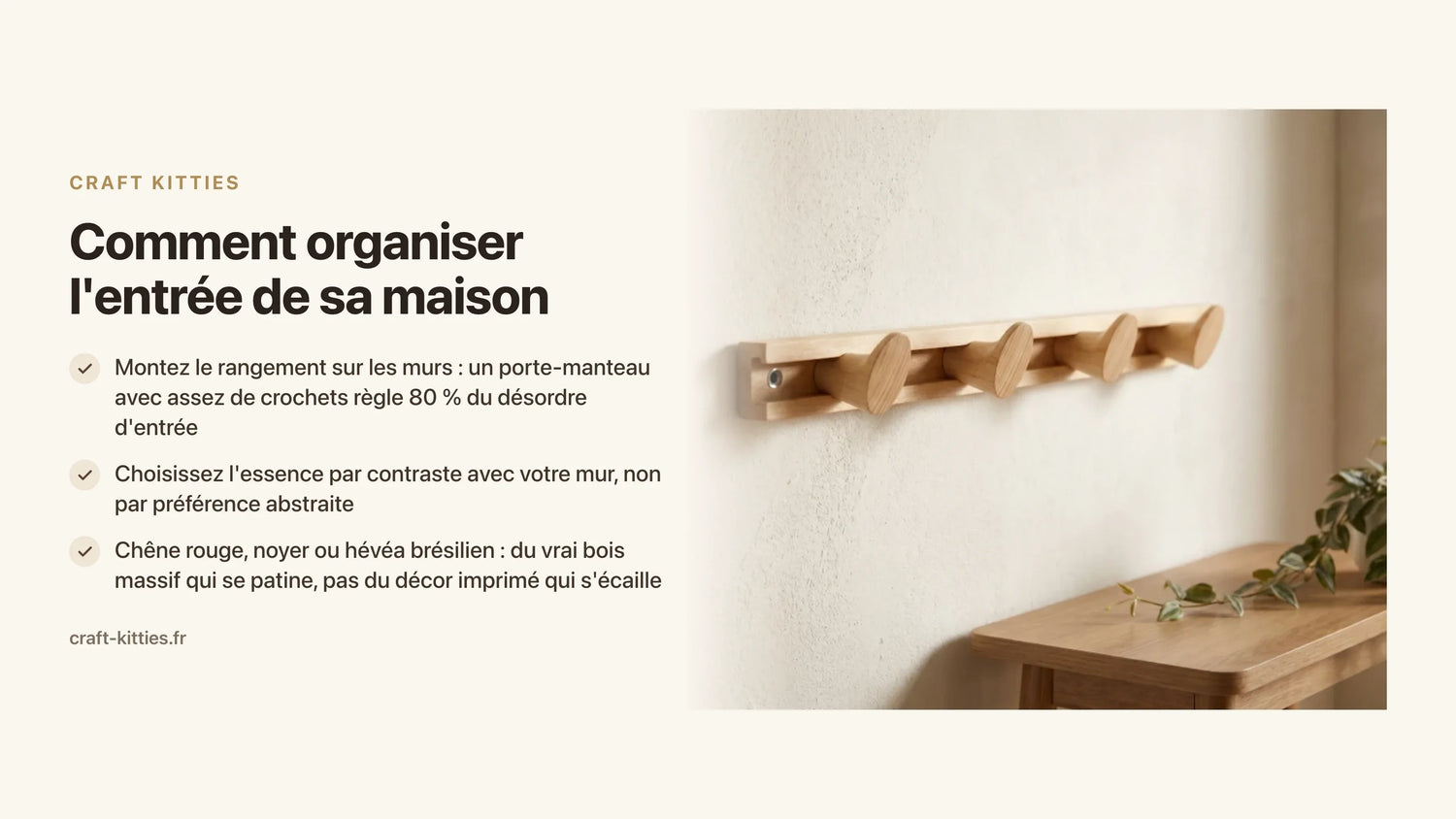 Comment organiser l'entrée de sa maison : patère, vide-poche et porte-manteau — Craft Kitties