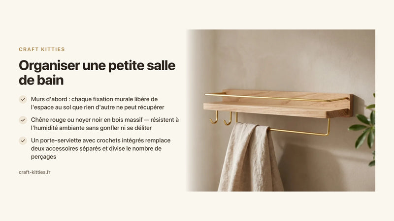 Organiser une petite salle de bain : 10 idées gain de place avec du bois massif — Craft Kitties