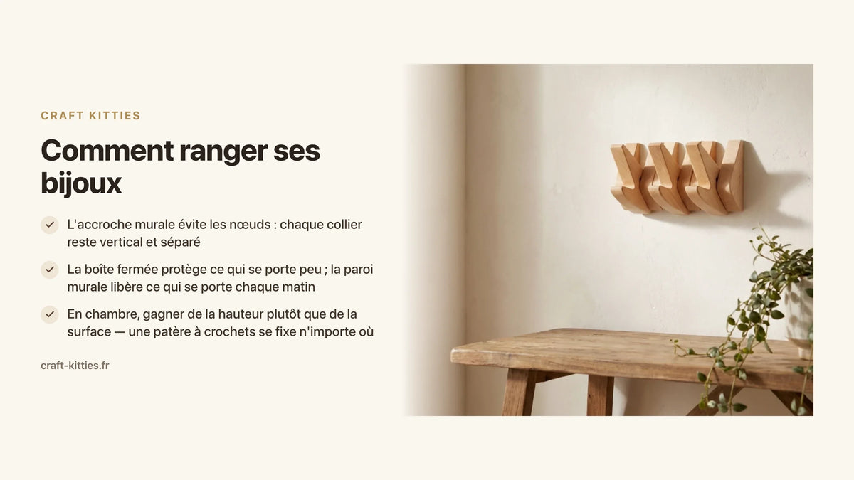 Comment ranger ses bijoux : boîte, tiroir, accroche murale — quelle solution choisir ? — Craft Kitties