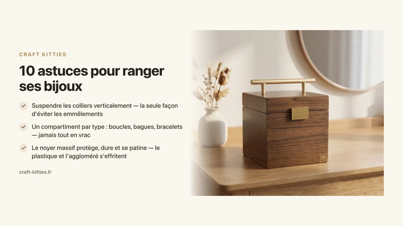 10 astuces pour ranger ses bijoux : idées économiques et rangements en bois — Craft Kitties