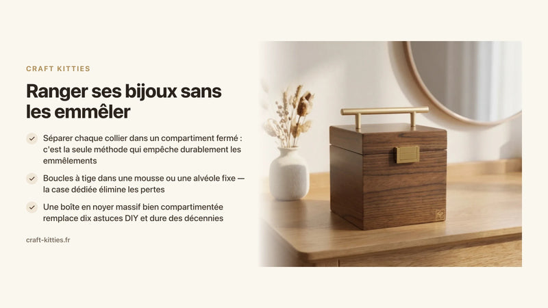 Ranger ses bijoux sans les emmêler : astuces colliers, boucles et bracelets — Craft Kitties