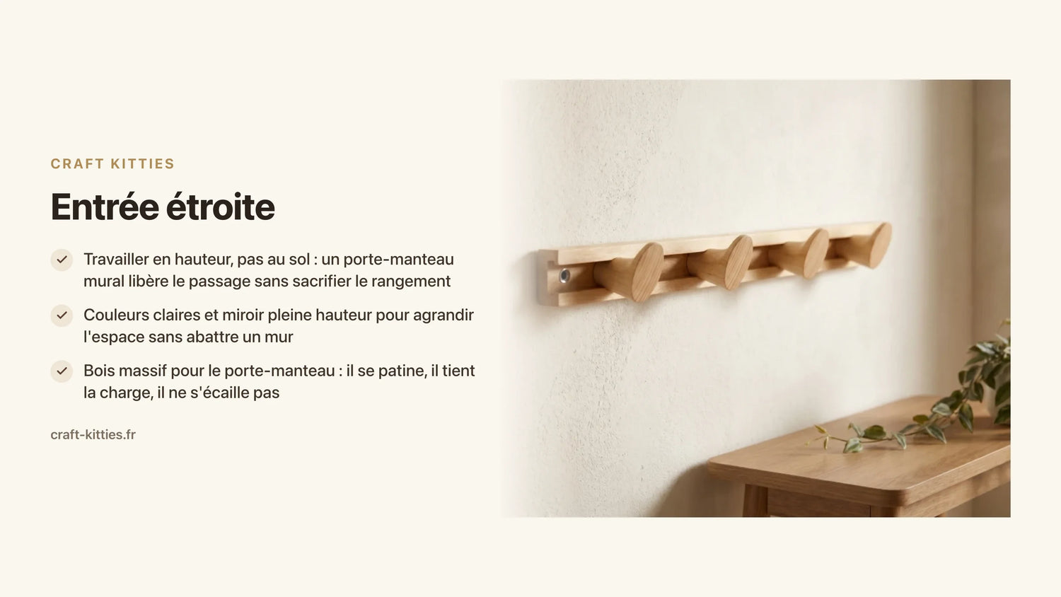Entrée étroite : 10 idées déco pour un couloir d'entrée qui donne envie — Craft Kitties