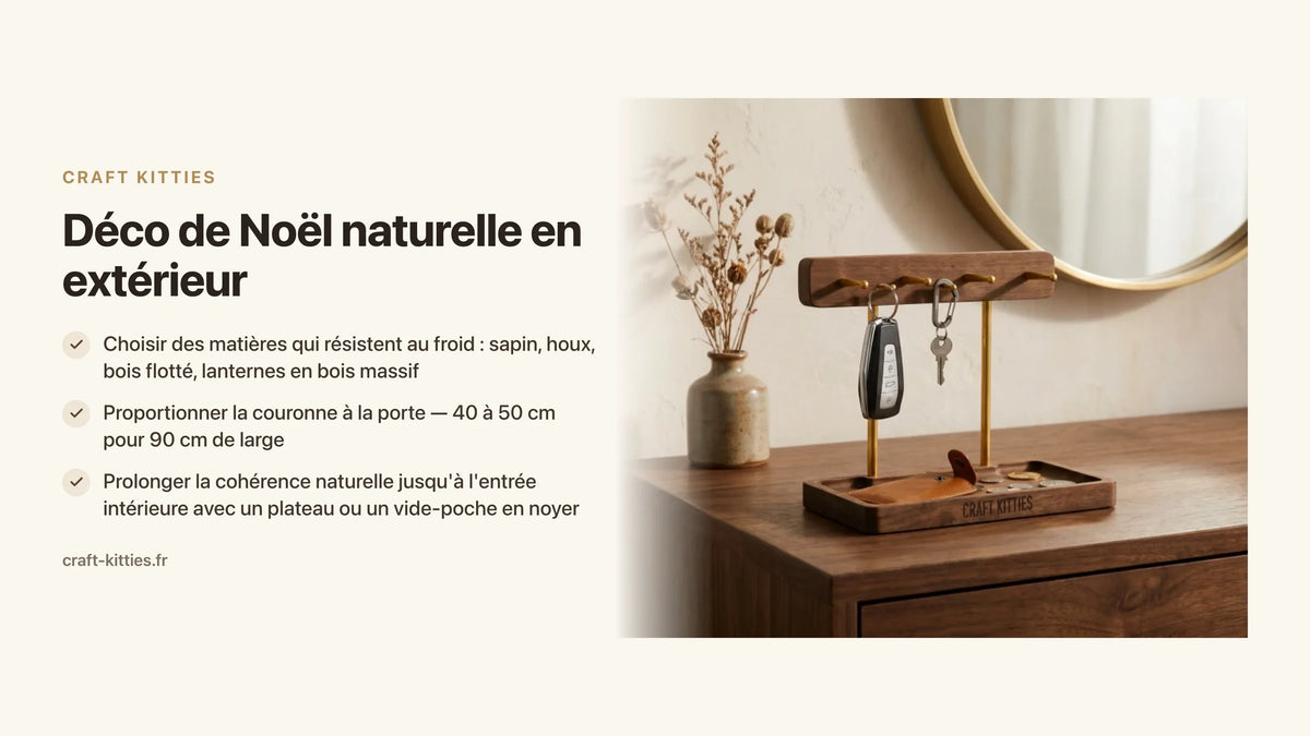Déco de Noël naturelle en extérieur : lanternes, bois flotté et couronnes végétales — Craft Kitties