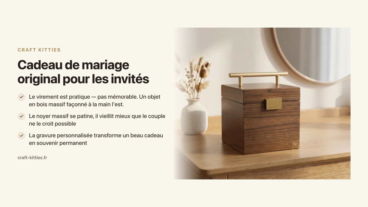 Cadeau de mariage original pour les invités : sortir du virement bancaire — Craft Kitties