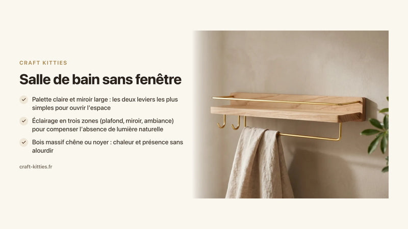 Salle de bain sans fenêtre : 9 astuces déco pour la rendre lumineuse et agréable — Craft Kitties
