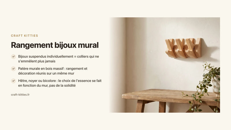 Rangement bijoux mural : idées DIY et accessoires pour libérer la coiffeuse — Craft Kitties