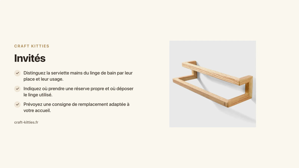 Invités : séparer la serviette pour les mains des serviettes de bain — Craft Kitties