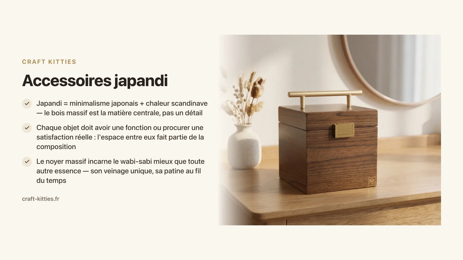 Accessoires japandi : quels objets déco en bois choisir pour sublimer un intérieur — Craft Kitties