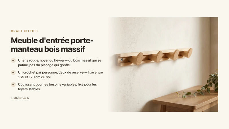 Meuble d'entrée porte-manteau bois massif : guide et sélection — Craft Kitties