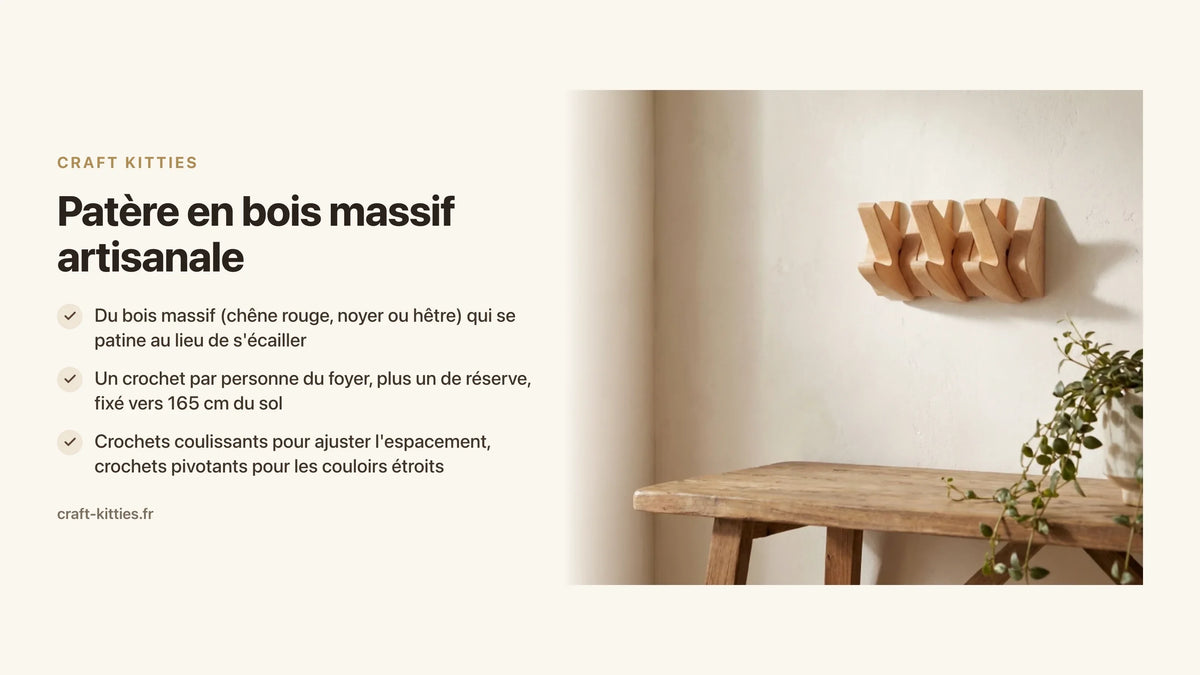 Patère en bois massif artisanale : comment bien la choisir — Craft Kitties