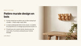 Patère murale design en bois : styles contemporains et artisanaux