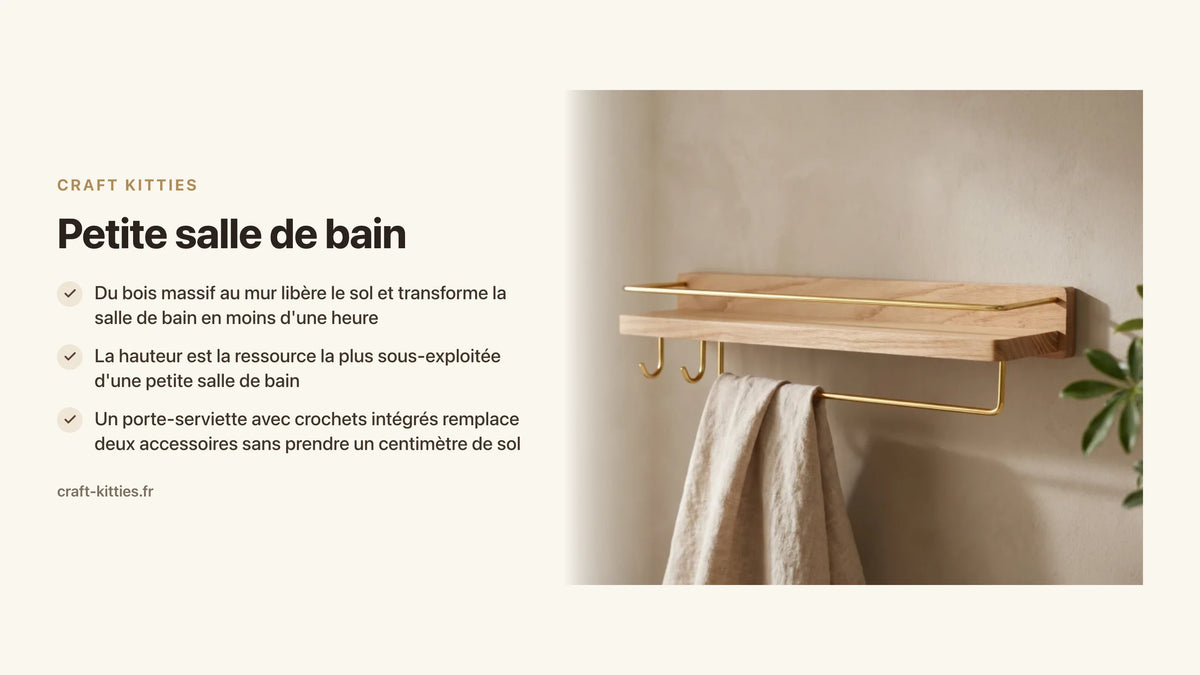 Petite salle de bain : 15 astuces gain de place sans percer ni casser — Craft Kitties
