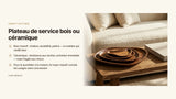 Plateau de service bois ou céramique : lequel choisir pour la maison ?