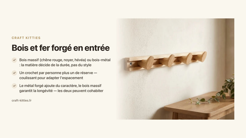 Bois et fer forgé en entrée : alliance déco ou fausse bonne idée ? — Craft Kitties