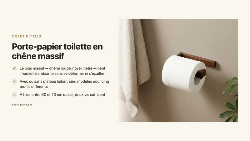 Porte-papier toilette en chêne massif : beauté et durabilité — Craft Kitties