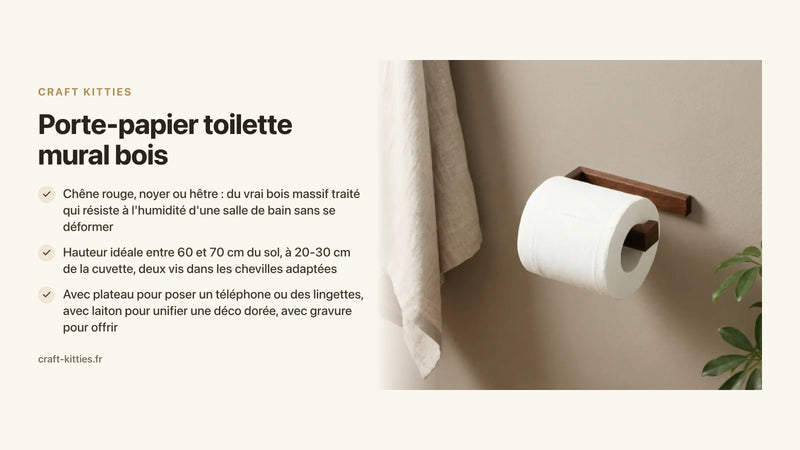 Porte-papier toilette mural bois : les meilleurs modèles fixés au mur — Craft Kitties