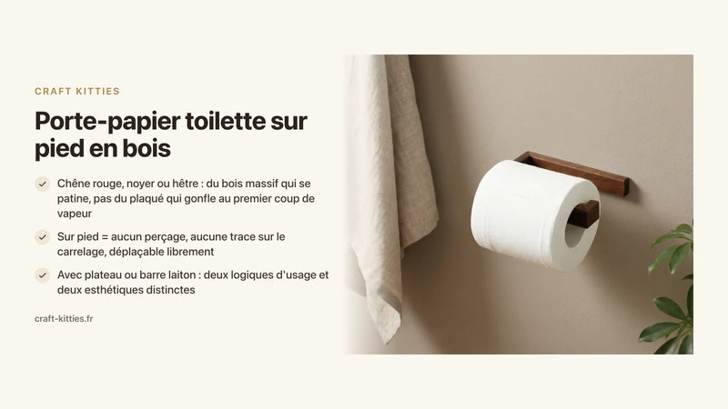 Porte-papier toilette sur pied en bois : quel modèle choisir ? — Craft Kitties