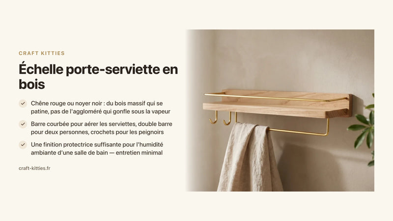 Échelle porte-serviette en bois : le style scandinave dans la salle de bain — Craft Kitties