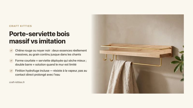 Porte-serviette bois massif vs imitation : comment ne pas se tromper — Craft Kitties