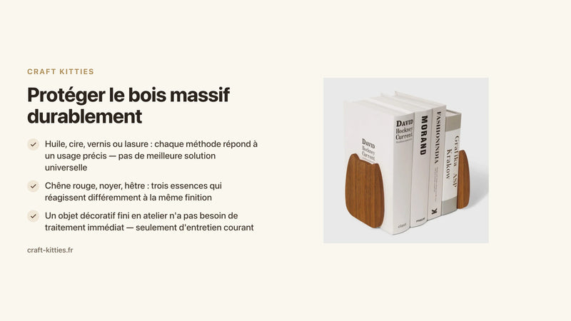 Protéger le bois massif durablement : les 4 grandes méthodes comparées — Craft Kitties