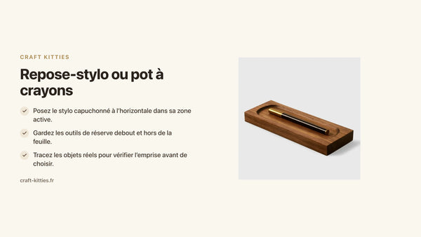 Repose-stylo ou pot à crayons : choisir selon ses outils quotidiens — Craft Kitties