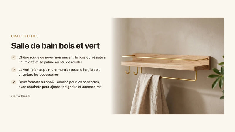 Salle de bain bois et vert : le duo parfait pour une ambiance nature apaisante — Craft Kitties