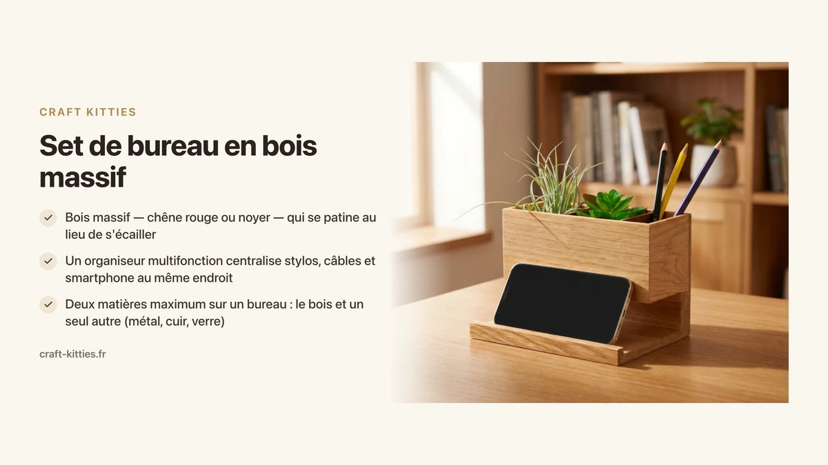 Set de bureau en bois massif : guide pour un bureau cohérent — Craft Kitties