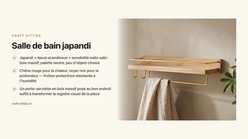 Salle de bain japandi : comment créer une ambiance épurée et naturelle avec le bois — Craft Kitties