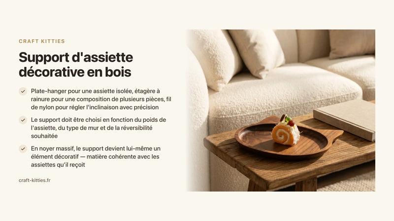 Support d'assiette décorative en bois : lequel choisir selon votre mur ? — Craft Kitties