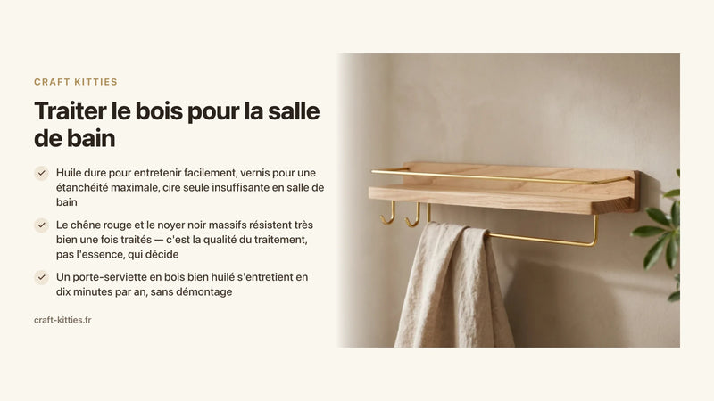 Traiter le bois pour la salle de bain : huile, cire ou vernis — quel produit choisir ? — Craft Kitties