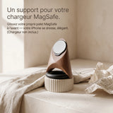 Support téléphone Fusée aspect bois — MagSafe & Android