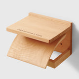 Porte-papier toilette en chêne rouge – Design artisanal bois
