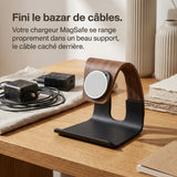 Chargeur sans fil Cascade — support MagSafe aspect bois